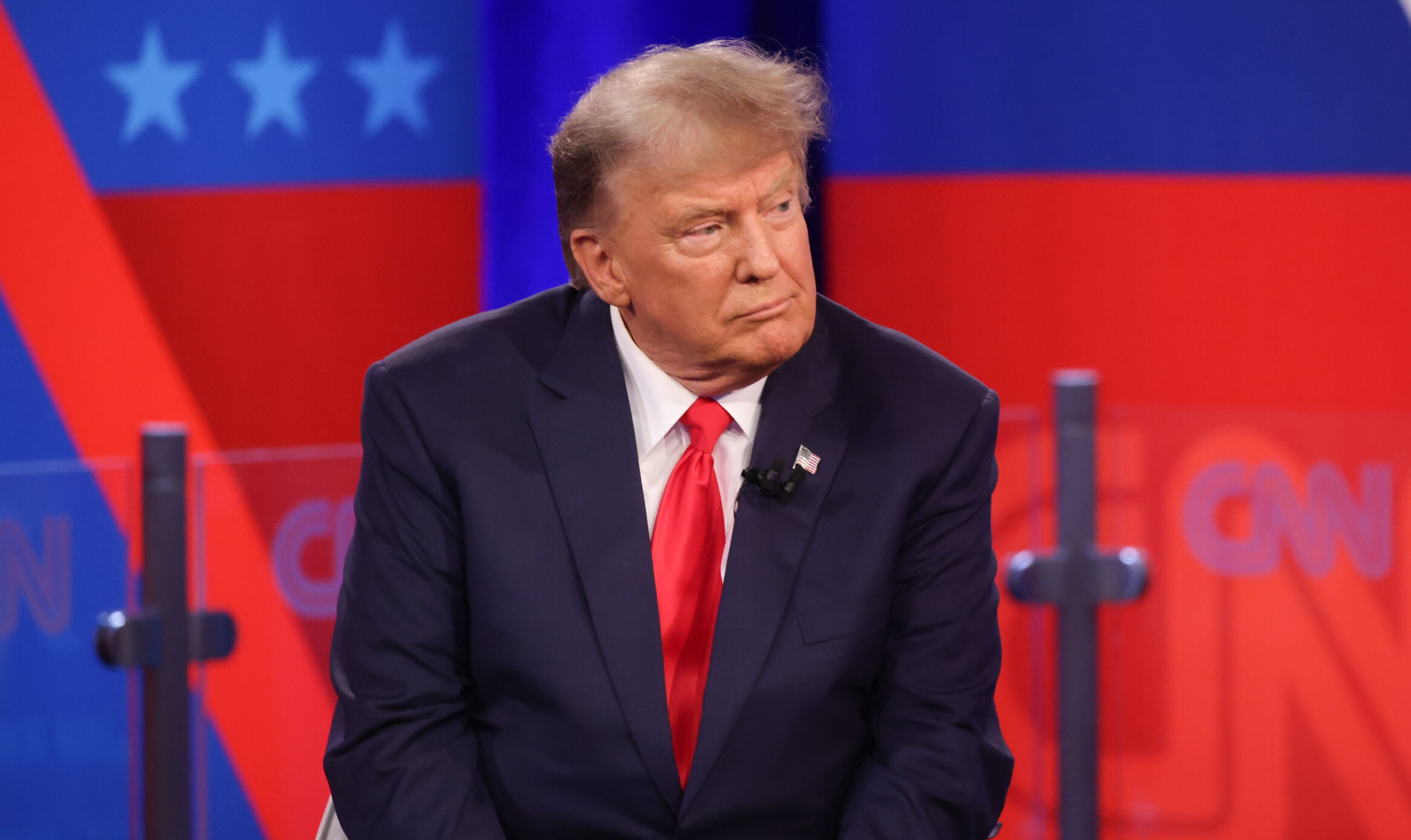 11dc-documents1-btvg-videosixt-9531-4736-1683867213 Cựu tổng thống Mỹ Donald Trump tại cuộc phỏng vấn với CNN ở thành phố Manchester, bang New Hampshire ngày 10/5. Ảnh: CNN