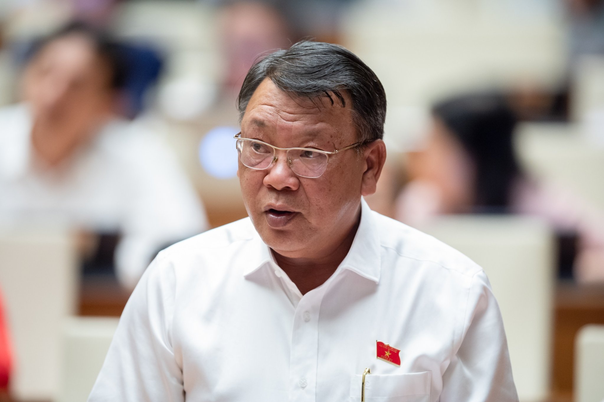 Đại biểu Nguyễn Tạo (luật sư, Phó đoàn tỉnh Lâm Đồng) phát biểu chiều 26/5. Ảnh: Media Quốc hội