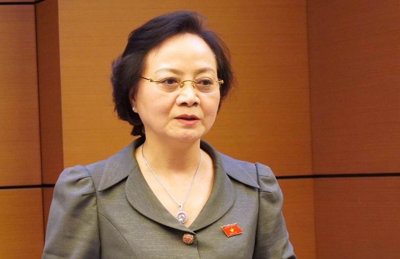 346146870-1208682729791524-251-9462-3745-1684990481 Bộ trưởng Nội vụ Phạm Thị Thanh Trà phát biểu tại tổ thảo luận của Quốc hội, sáng 25/5. Ảnh: Hoàng Phong