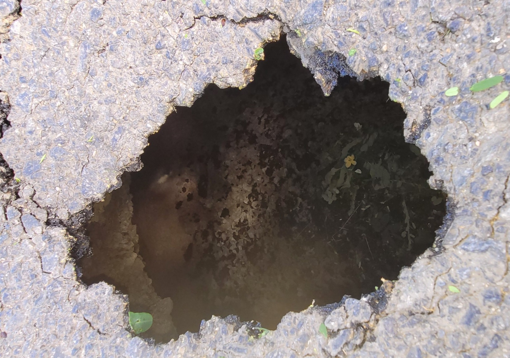 5d5d13bf92124c4c1503-4896-1685614873 Xuất hiện hố tử thần trên quốc lộ 1