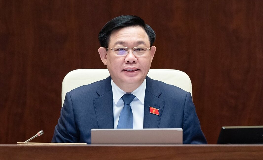 Chủ tịch Quốc hội Vương Đình Huệ tại phiên chất vấn. Ảnh: Phạm Thắng