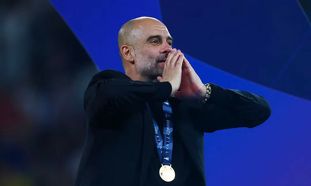 guardiola-jpeg-1686500385-4767-1686500434 Guardiola mừng chức vô địch Champions League thứ ba trong sự nghiệp, sau chung kết Champions League tối 10/6/2023 trên sân Ataturk ở thành phố Istanbul, Thổ Nhĩ Kì. Ảnh: Reuters
