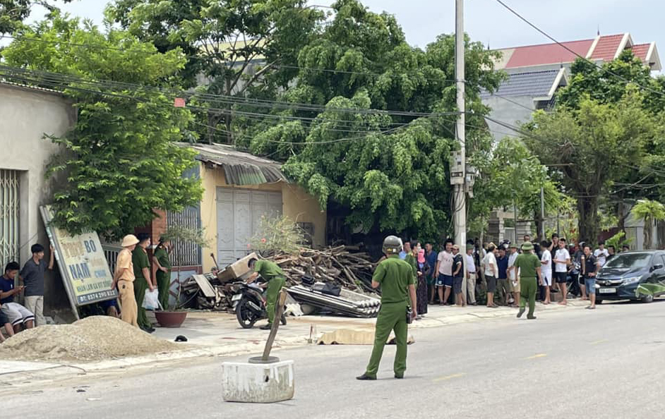 Hiện trường án mạng. Ảnh: Lam Sơn