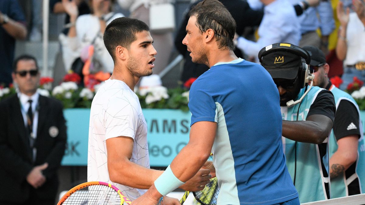 1-9727-1689743685 Alcaraz thua hai trong ba lần đấu Nadal. Lần gần nhất họ gặp nhau là tại Madrid Masters 2022. Ảnh: ATP