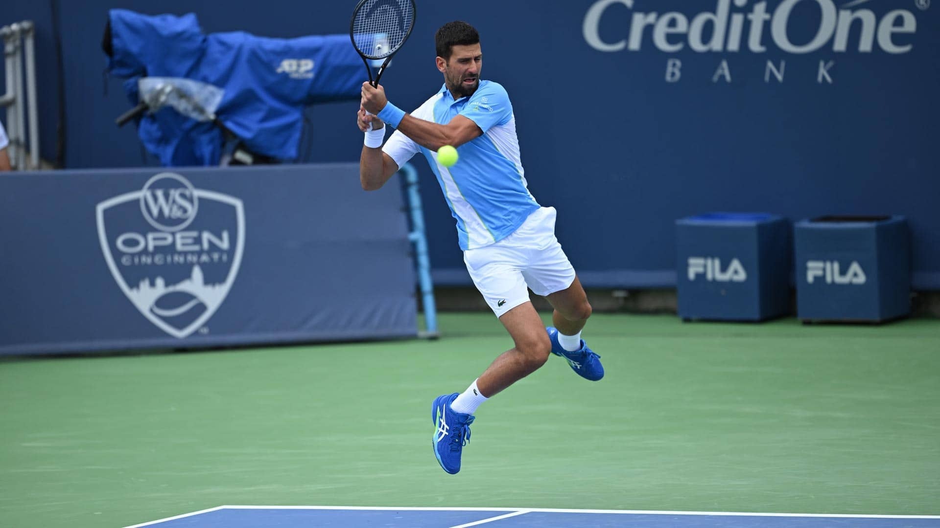 djokovic-cincinnati-2023-wedne-2523-8898-1692232097 Djokovic không tốn nhiều sức để hạ Davidovich Fokina tại vòng hai ở Cincinnati hôm 16/8. Ảnh: ATP