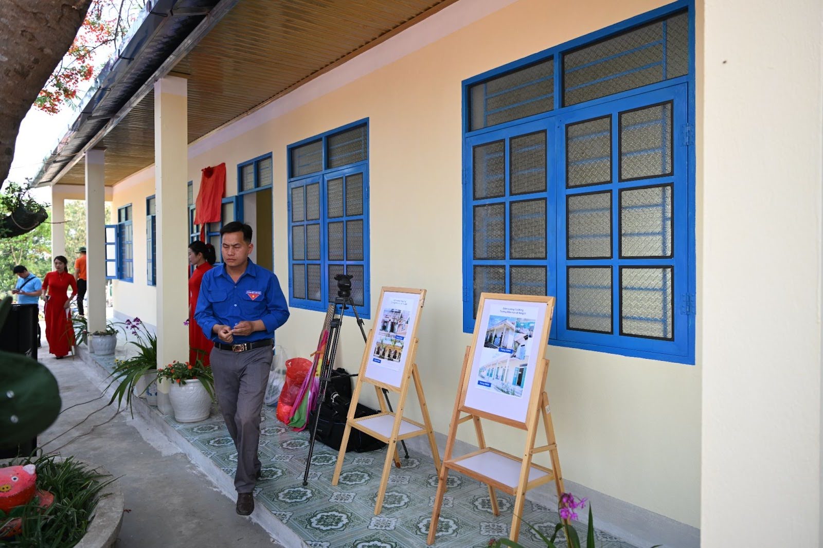 Phòng học mới có vệ sinh khép kín được bàn giao cuối tháng 4/2024. Ảnh: Giang Huy