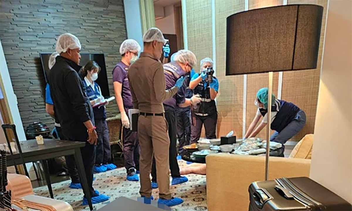 5563187178137268196a-thai-lan-3039-1721293773-1 Cảnh sát và chuyên gia pháp y khám nghiệm nơi phát hiện 6 thi thể tại khách sạn ở Bangkok, Thái Lan ngày 16/7. Ảnh: Bangkok Post