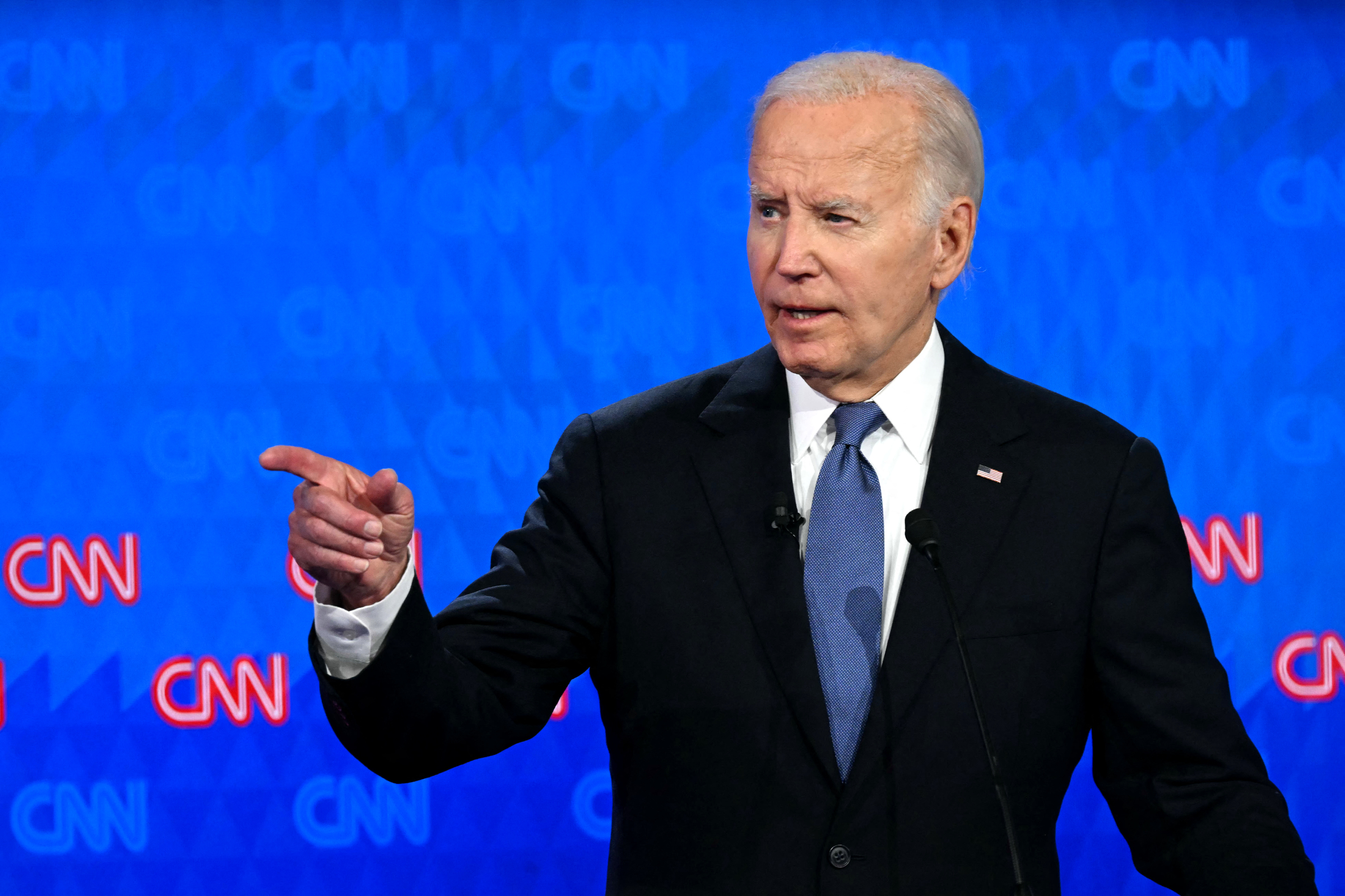 Tổng thống Biden trong cuộc tranh luận tổng thống. Ảnh: AFP
