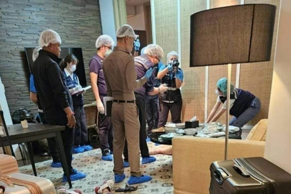 ca-nh-sa-t-tha-i-lan-8042-1721186901 Cảnh sát tại hiện trường ở khách sạn Grand Hyatt Erawan Bangkok vào đêm 16/7. Ảnh: Thaiger