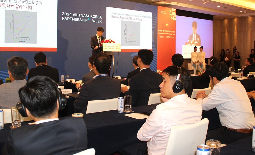 hn-1721120608-4517-1721121482-1 Doanh nghiệp Hàn Quốc -Việt Nam tại diễn đàn hợp tác sáng 16/7 ở TP HCM. Ảnh: VCCI