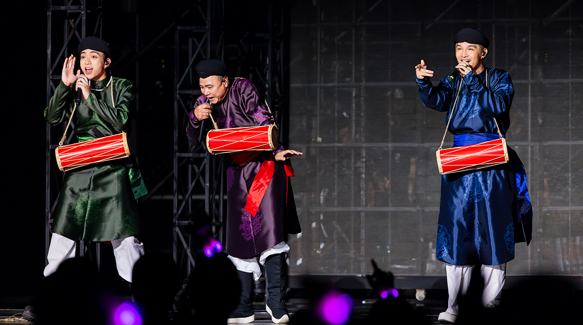 Từ trái sang: SOOBIN, nghệ sĩ Tự Long, Cường Seven. Ảnh: Ban tổ chức cung cấp