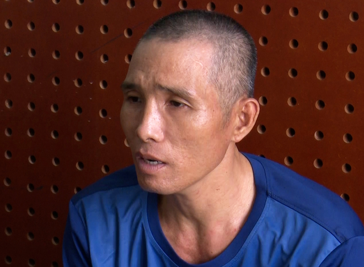 Nguyễn Văn Tú tại cơ quan công an. Ảnh: An Phú