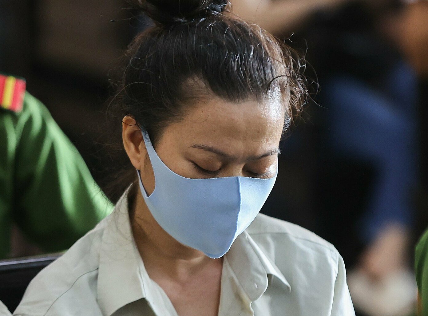 Nguyễn Thị Kim Phụng tại tòa hôm nay. Ảnh: Trần Quỳnh