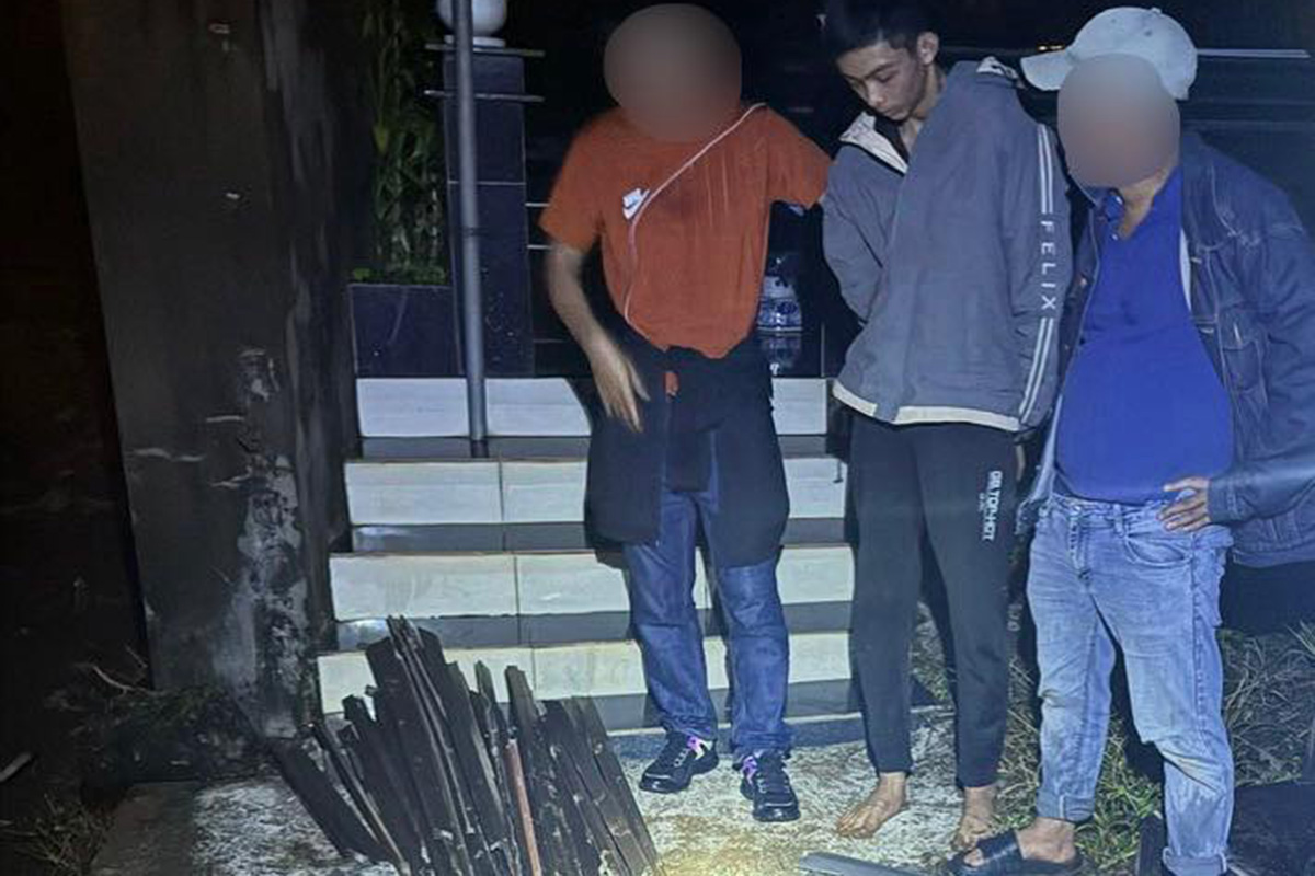 Nguyễn Tấn Phát khi bị cảnh sát bắt quả tang. Ảnh: Công an TP Pleiku