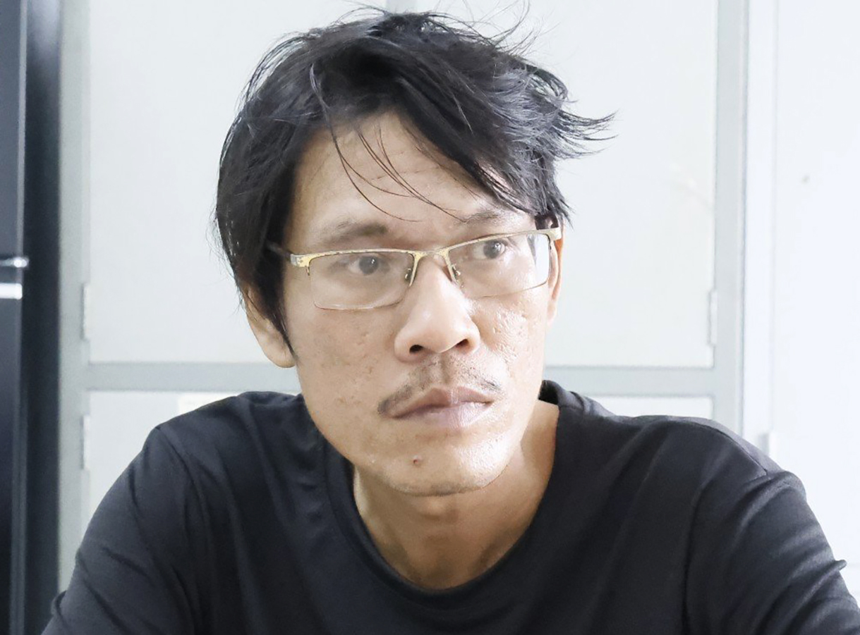 Lai Văn Phát Nhật Trường tại cơ quan điều tra. Ảnh: Văn Trăm