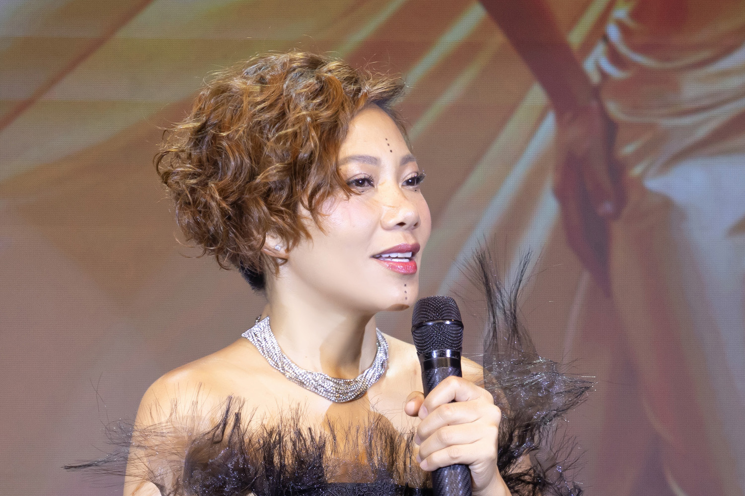 Hà Trần trong buổi công bố liveshow kỷ niệm 30 năm ca hát tại TP HCM giữa tháng 6. Ảnh: Minh Khôi