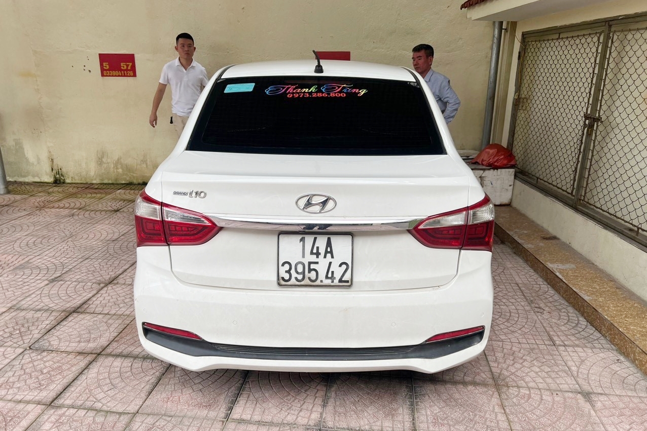 Xe ô tô ông Tùng điều khiến gây tai nạn. Ảnh Công an cung cấp