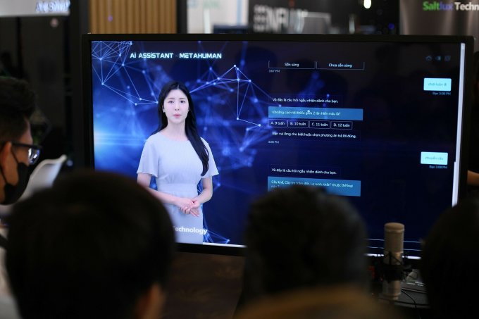 le-tan-ao-3899-1722311447 Mô hình AI Assistant và Metahuman tại AI Expo 2023. Ảnh:Khương Nha