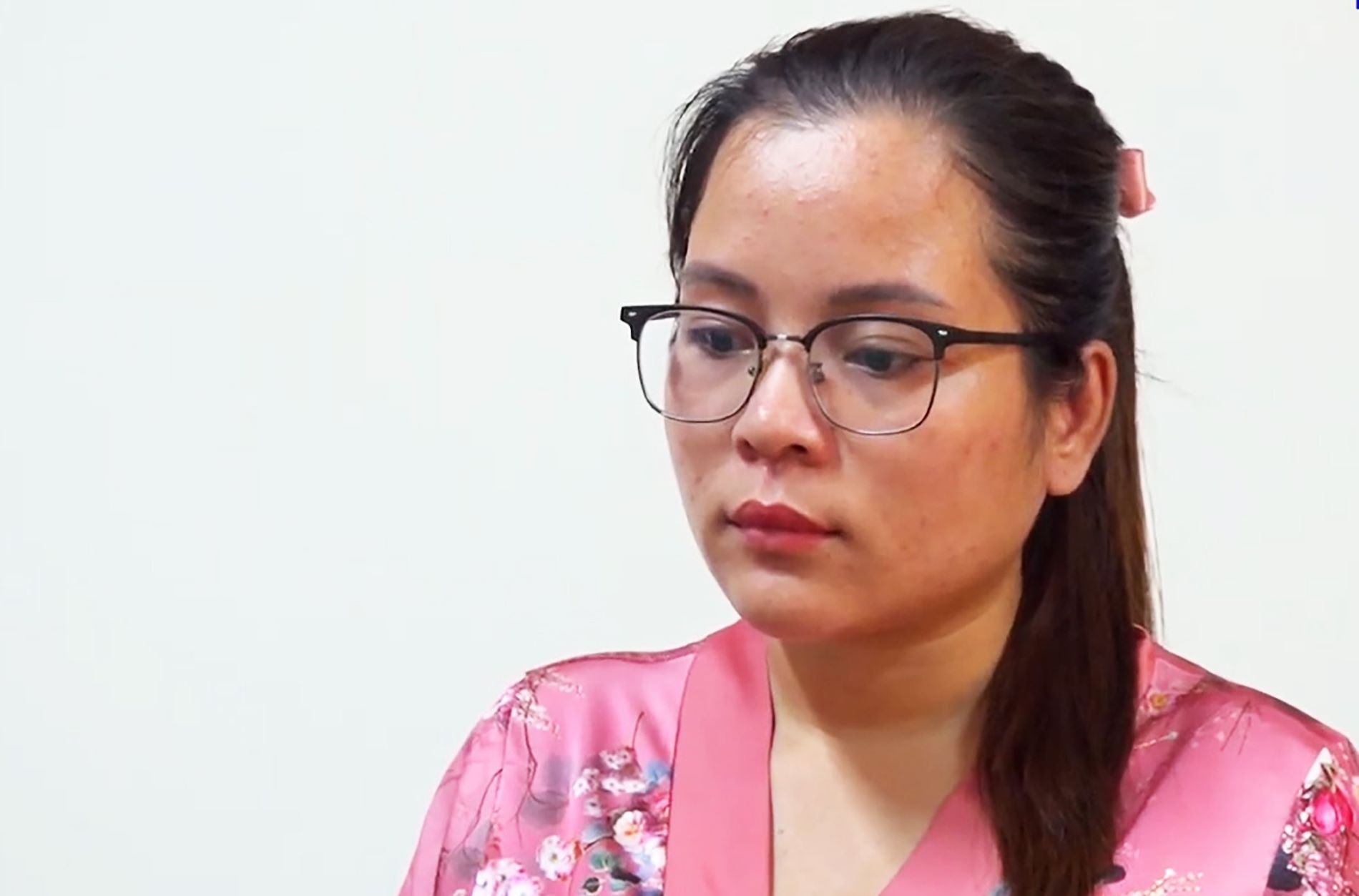 Phạm Mỹ Nhiên thời điểm bị Công an tỉnh Cà Mau khởi tố. Ảnh: An Khang