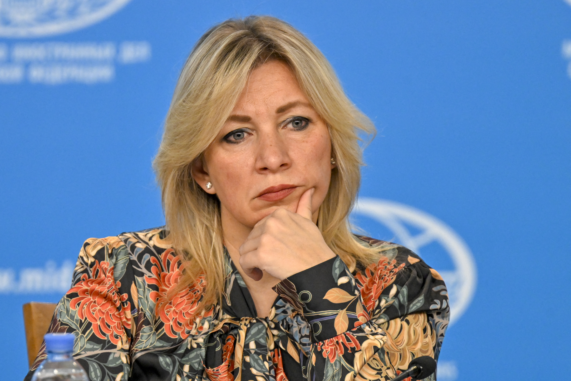 Người phát ngôn Bộ Ngoại giao Nga Maria Zakharova trong buổi họp báo ở Moskva ngày 18/3. Ảnh: AFP