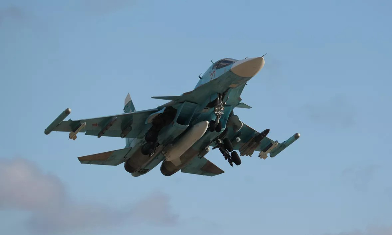 Tiêm kích bom Su-34 Nga tại buổi diễn tập ở vùng Krasnodar năm 2022. Ảnh: RIA Novosti