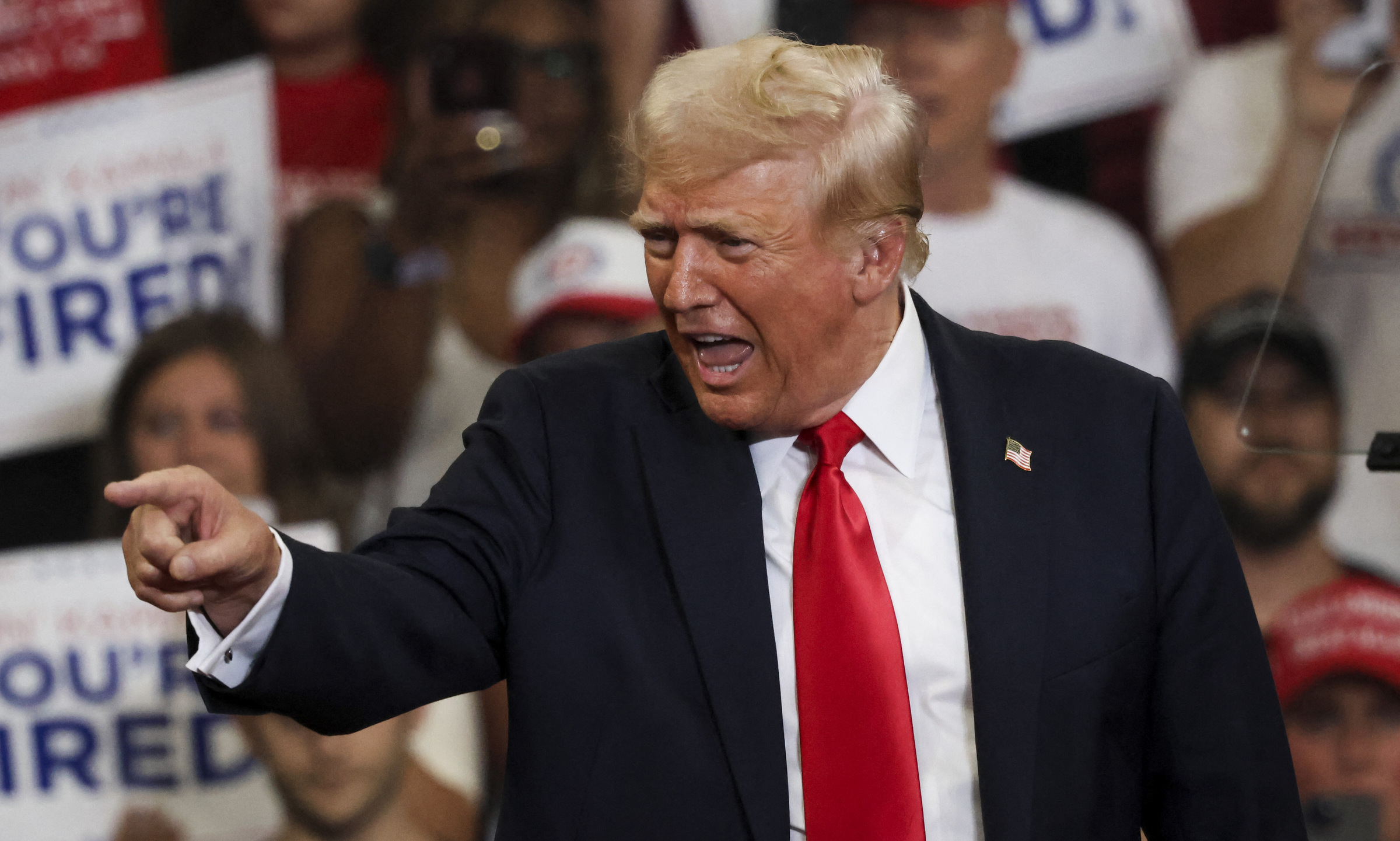 Ông Trump trong cuộc vận động tranh cử ở Atlanta, bang Georgia, hôm 3/8. Ảnh: AFP