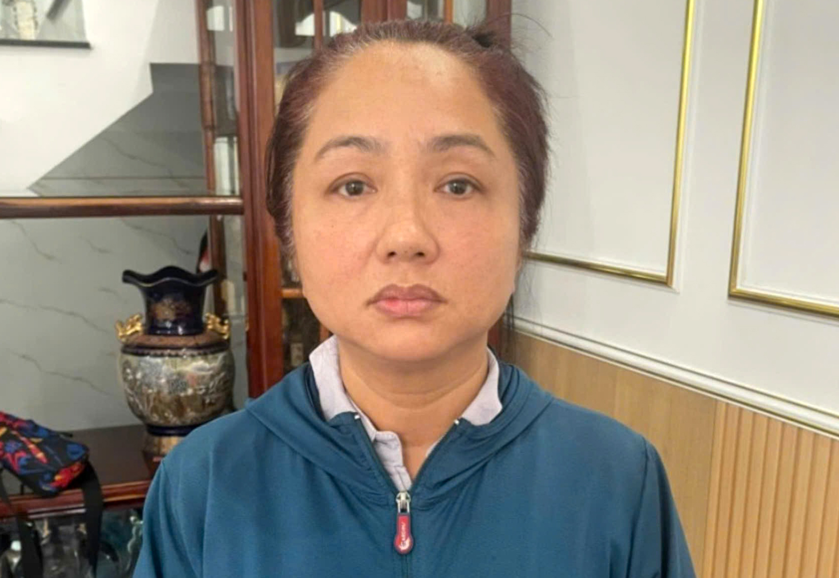 Bị can Diệp Ngọc Tuyền tại cơ quan điều tra. Ảnh: Công an cung cấp