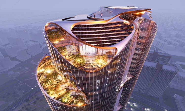 vne-hydro-4332-1725531279-1 Bản vẽ tháp quốc tế Forbes nhìn từ trên xuống. Ảnh: Magnom Properties/AS+GG