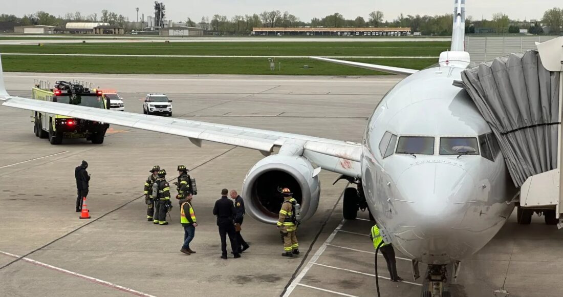 The plane landed safely back at Ohio’s John Glenn International Airport.