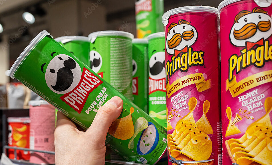 Pringles có thị phần lớn thứ tư toàn cầu trong các hãng snack, được Proctor & Gamble bán lại cho Kelloggs từ 2012. Ảnh: Pringles