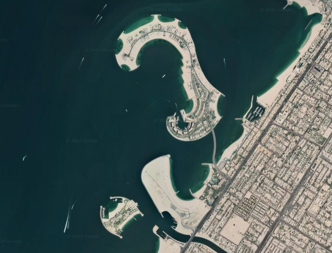 Jumeirah Bay Island, nơi tọa lạc bãi cát giá 34 triệu USD vừa được sang tay. Ảnh: Google Maps