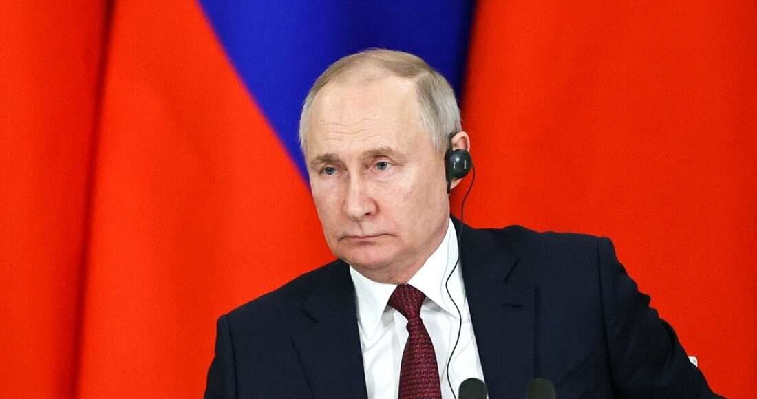 Tổng thống Nga Vladimir Putin tại cuộc họp báo ở Điện Kremlin, Moskva ngày 21/3. Ảnh: Reuters