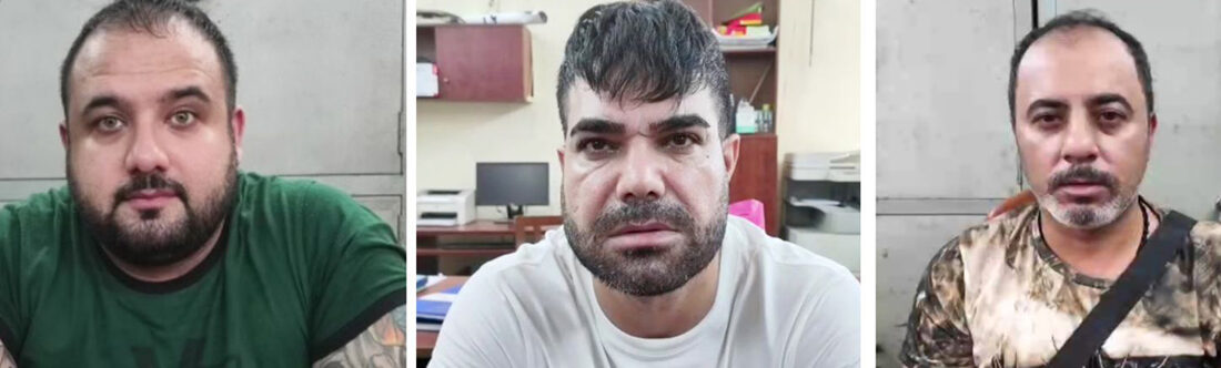 Ba nghi can đang bị công an tạm giữ. Ảnh: Lam Sơn