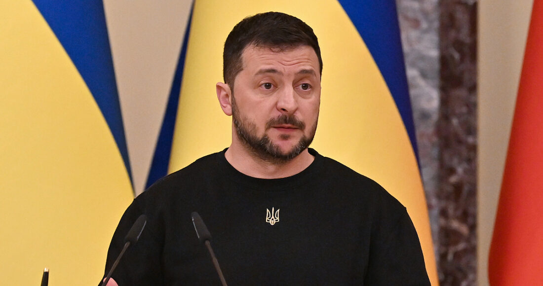 Tổng thống Volodymyr Zelensky tại Kiev, Ukraine ngày 28/4. Ảnh: AFP