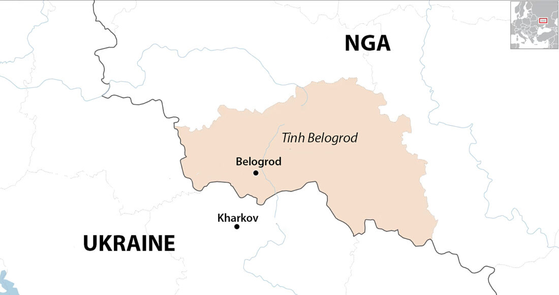 Vị trí tỉnh Belgorod của Nga. Đồ họa: FT