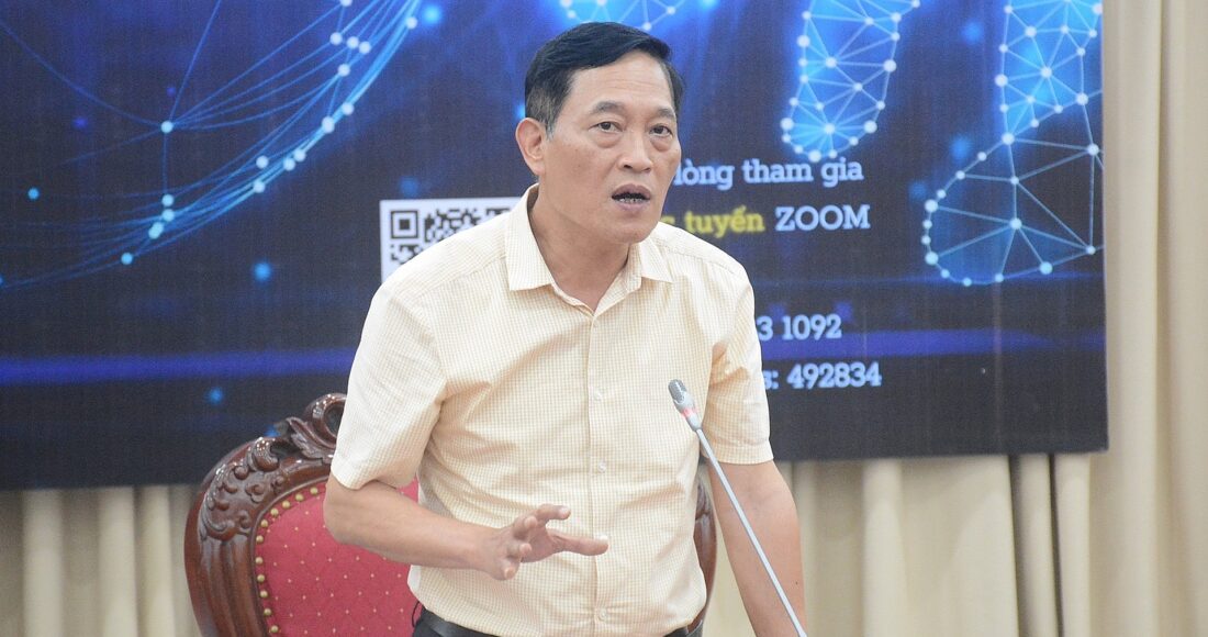 Thứ trưởng Khoa học và Công nghệ Trần Văn Tùng phát biểu khai mạc Techfest 2023. Ảnh: LD