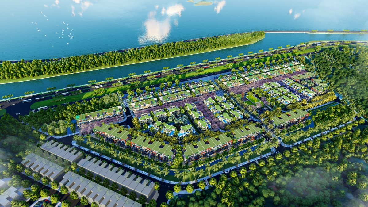 Phối cảnh Flamingo Golden Hill với không gian sống yên bình, hòa quyện với thiên nhiên, tiếp nối triết lý phát triển dự án của Flamingo Holdings. Ảnh: Flamingo Holdings