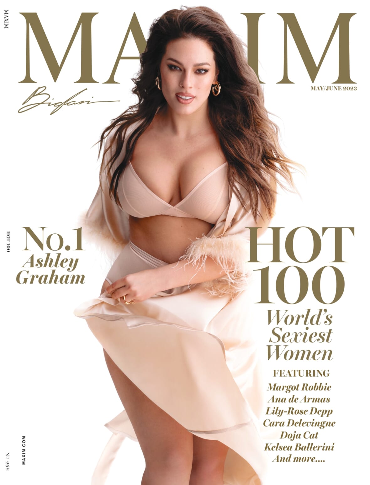 Người mẫu Ashley Graham trên bìa tạp chí Maxim số tháng 5. Ảnh: Maxim
