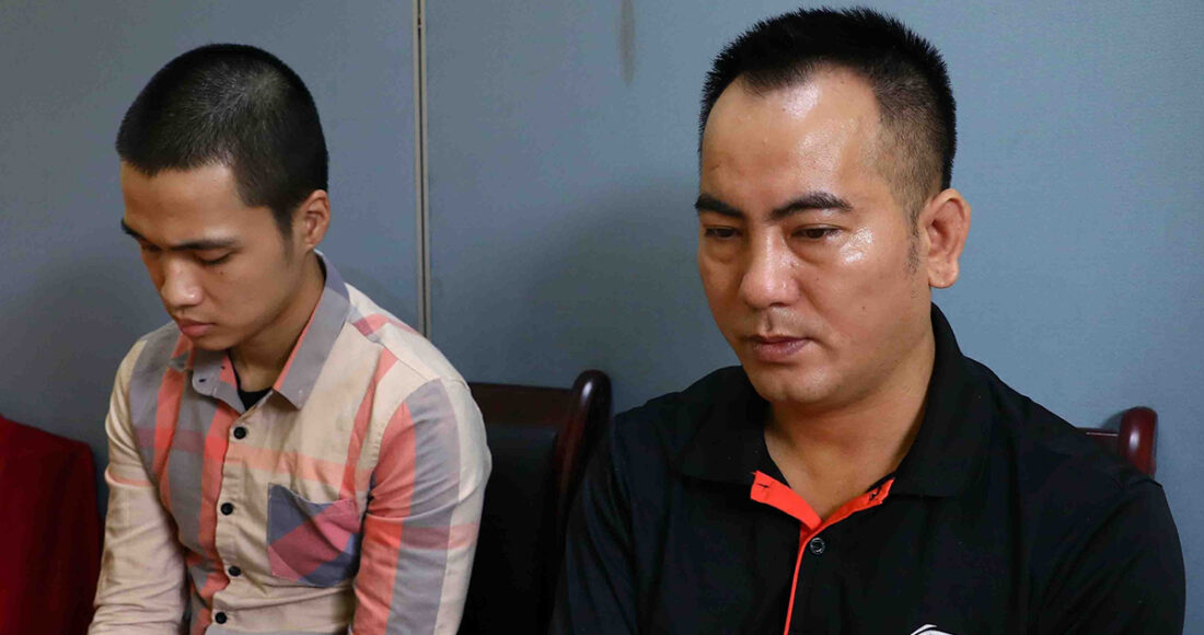 Nguyễn Quang Dũng (phải) và Đinh Tiến Sơn. Ảnh: Xuân Hoa