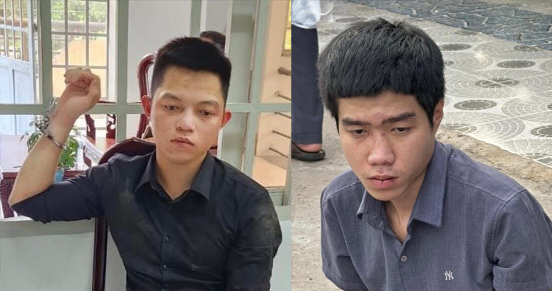 Hai tên cướp bị bắt giữ. Ảnh: Yên Khánh