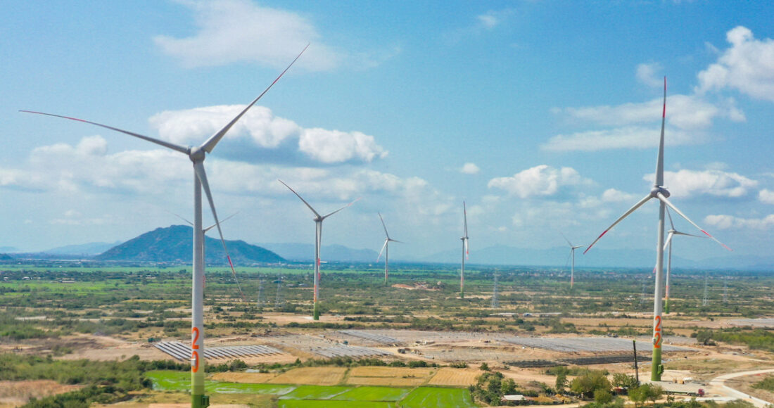 Một dự án điện gió ở Ninh Thuận. Ảnh: Quỳnh Trần