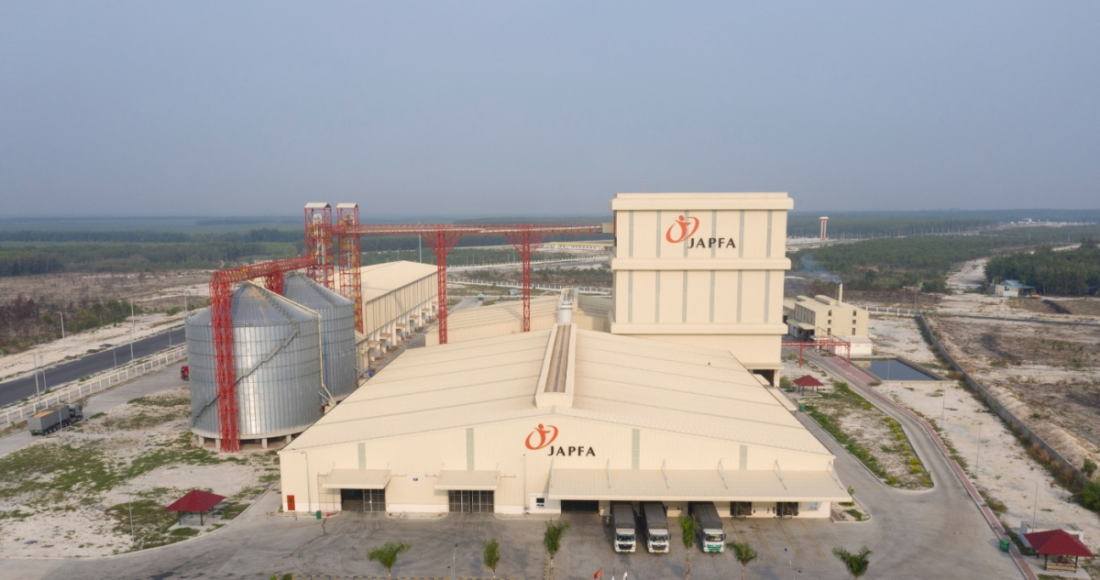 Nhà máy sản xuất thức ăn chăn nuôi hiện đại được Japfa đầu tư tại Bình Phước.