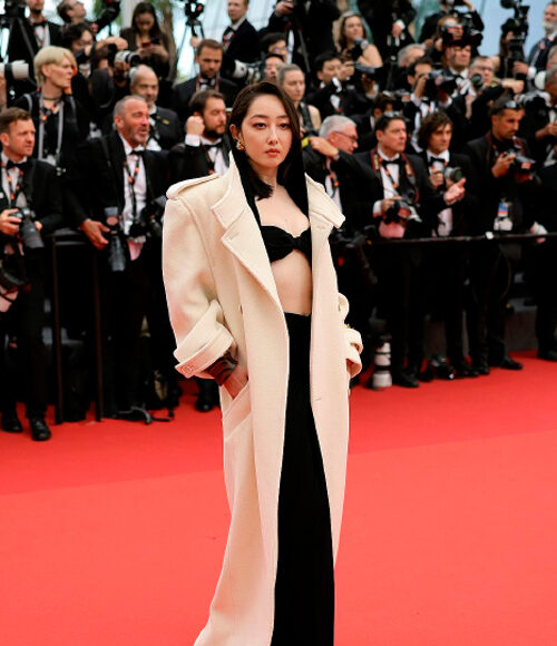 Tưởng Mộng Tiệp tại LHP Cannes 2023. Ảnh: AFP