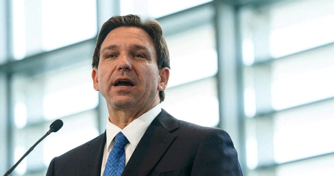 Thống đốc Florida Ron DeSantis phát biểu tại một sự kiện ở bang Maryland hồi tháng 4. Ảnh: Reuters