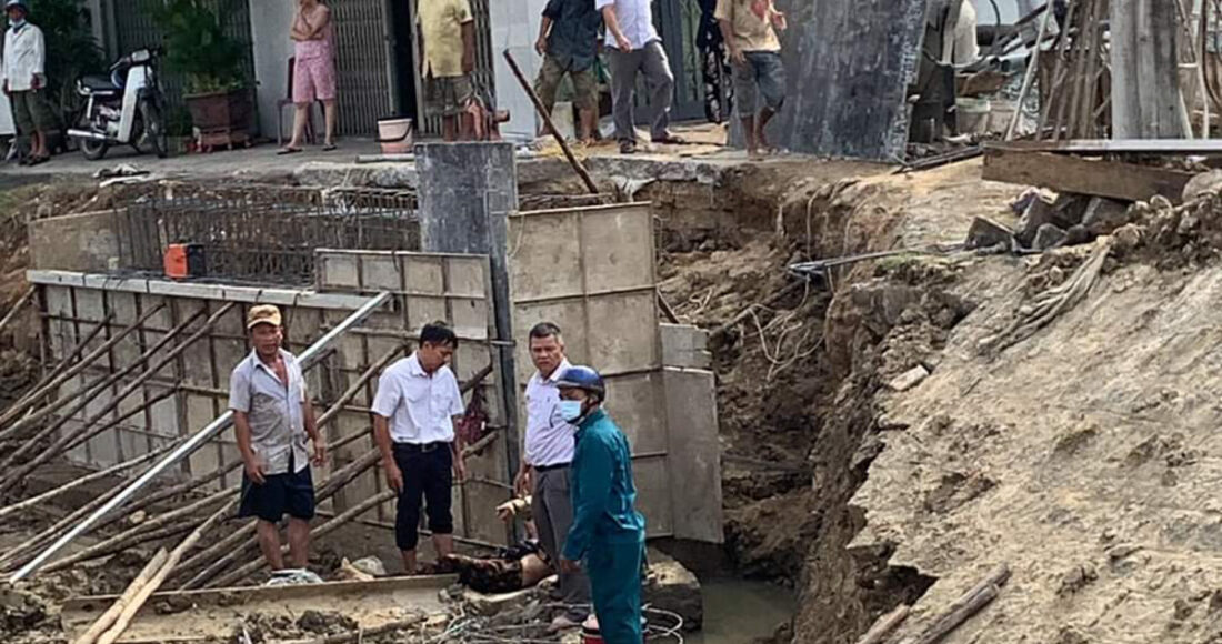 Khu vực xảy ra tai nạn. Ảnh: Bùi Nguyệt