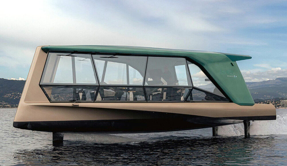 Tàu cánh ngầm điện The Icon. Ảnh: Yanko Design