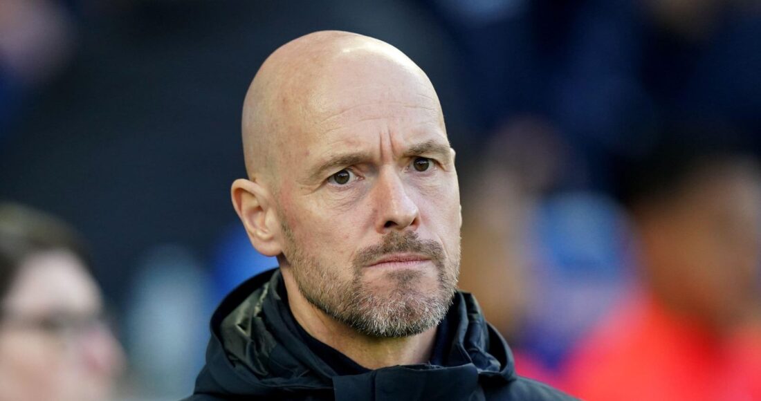 HLV Erik ten Hag sau khi Man Utd thua Brighton 0-1 trên sân Amex ở trận bù vòng 28 Ngoại hạng Anh tối 4/5/2023. Ảnh: Teamtalk
