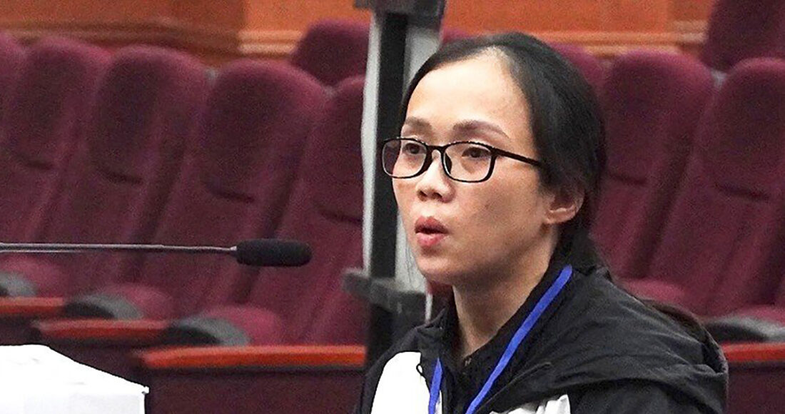 Bị cáo Thanh Mai trong phiên xử phúc thẩm hôm 11/5. Ảnh: Hải Duyên