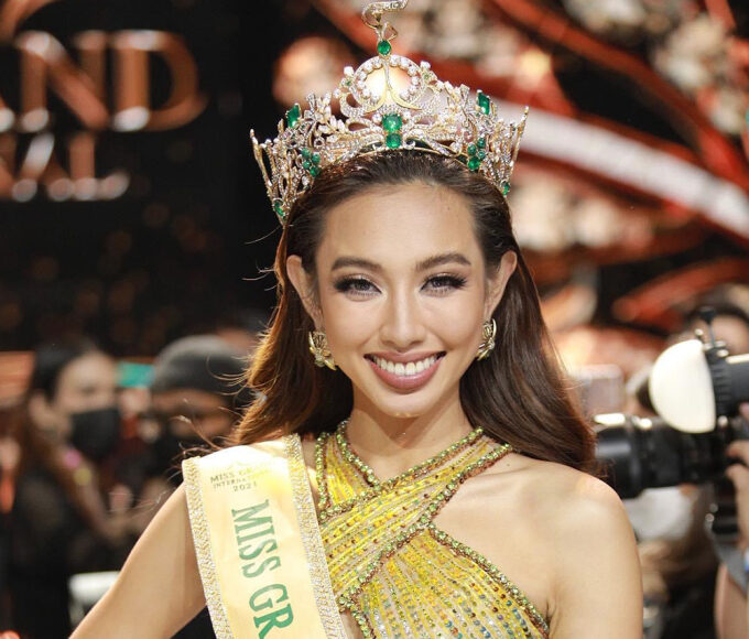Thùy Tiên trong chung kết Miss Grand tháng 12/2021. Ảnh: MGI