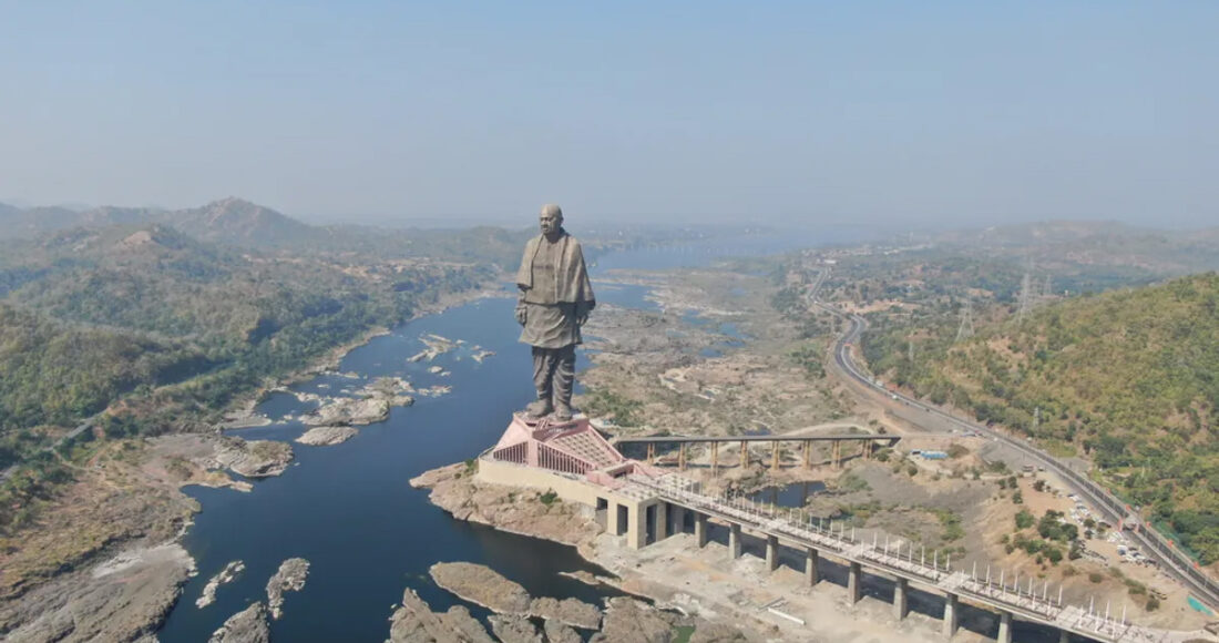 Tượng Thống nhất cao 182 m ở bang Gujarat, Ấn Độ. Ảnh: Mahi.freefly/Shutterstock